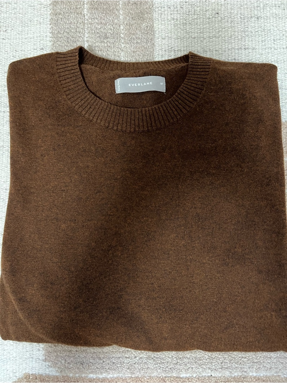 Everlane Men's Crewneck Sweater — Brown Medium